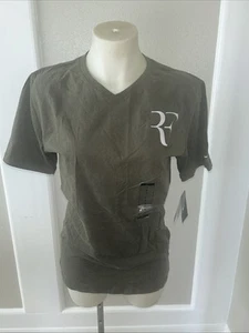 Neu Nike Vintage Roger Federer V-Ausschnitt Tennis T-Shirt Oberteil Herren Gr. Small S - Bild 1 von 3