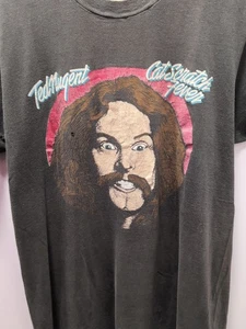 T-shirt maglietta vintage 1977 Ted Nugent Cat Gratch Fever GRANDE  - Foto 1 di 11