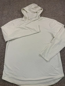 BYLT Mens XL Drop Cut Hoodie White/Cream Premium Basics Lightweight Pullover - Picture 1 of 12