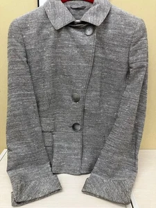 AKRIS punto Silk Tweed Jacket Gray French 38 - Picture 1 of 12