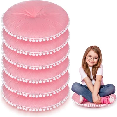6 Pcs 15 Inch Floor Pillow for Classroom Round Floor Cushion Flexible Dutch V... - Image 1 of 4
