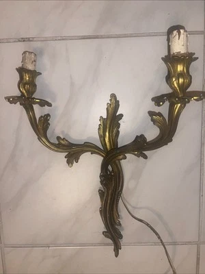 GRANDE SCONE ESTILO ROCOCÓ/BARROCO - BRONZE - FRANCÊS ANTIGO - Imagem 1 de 4