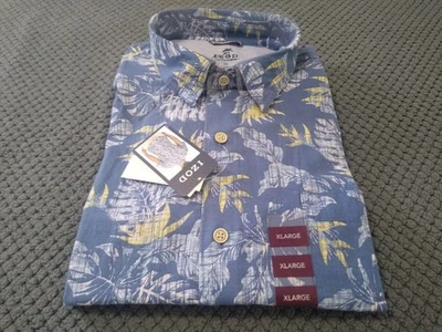 Izod saltwater Hawaiian style button down shirt mens size XL - Image 1 of 4