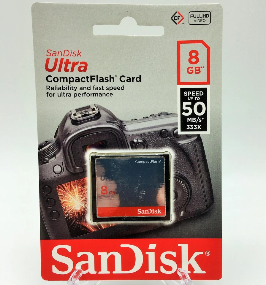 SanDisk Ultra 8GB Compact Flash Memory Card 50MB/s (SDCFHS-008G-AW46) - Image 1 of 1