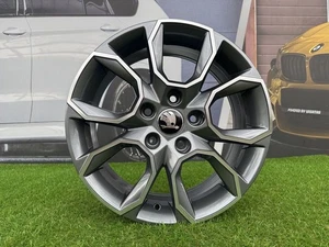 4X R17 Inch 5X112 Skoda VRS Xtreme Style Grey Polished Wheels: Fits For Octavia - Picture 1 of 9