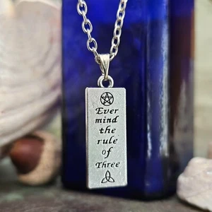Wiccan Rede Pendant - Ever Mind The Rule of 3 - Necklace Pagan Witch Jewellery - Picture 1 of 14