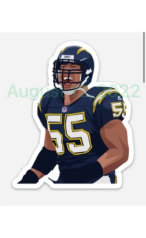 LA Chargers Junior Seau MAGNET #55- Vinyl Los Angeles San Diego Chargers Cover