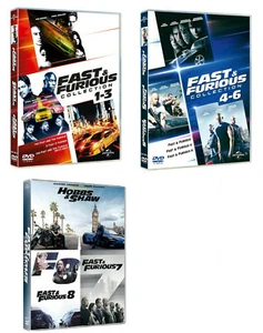 FAST & FURIOUS La Collezione Completa 3 Box (9 DVD) Dwayne Johnson,Jason Statham - Imagen 1 de 4