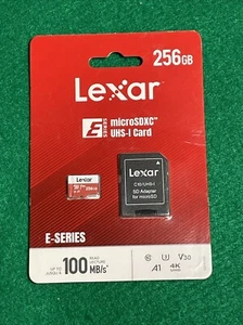 Lexar E-Series 256GB MicroSDXC UHS-I Card - Photo 1 sur 2