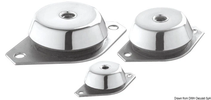 Supporto antivibrante inox 350 kg - osculati 5165504 / 51.655.04