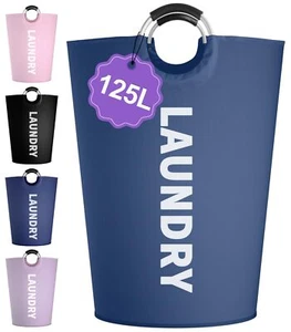 125L Foldable Laundry Basket with Handles Large Clothes Hamper for Bedroom Fr... - Picture 1 of 9