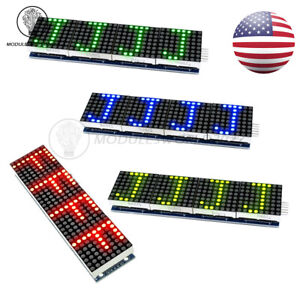 MAX7219 4 In 1 LED Display Microcontroller 5P Line Dot Matrix Module For Arduino