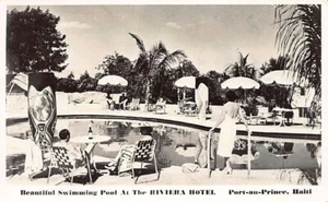 Haiti - PORT AU PRINCE - The Riviera Hotel, Swimming Pool - REAL PHOTO - Publ. u - Picture 1 of 2