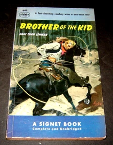 BROTHER OF THE KID by Paul Evan Lehman (1951) Signet #849 western paperback 1st - Picture 1 of 3