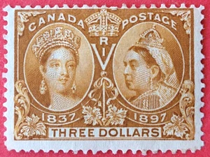 Canada Stamp # 63 " $3.00 Diamond Jubilee" MLH - Picture 1 of 2