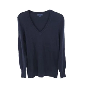 Gap Sweater Womens Small Y2K Knit V Neck Angora Blend Pullover Top Blue Luxe - Picture 1 of 8