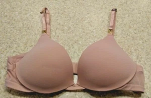 Love by Victoria Push-Up Träger Plunge BH, rosa, 32C, gepolstert, neu ohne Etikett - Bild 1 von 4