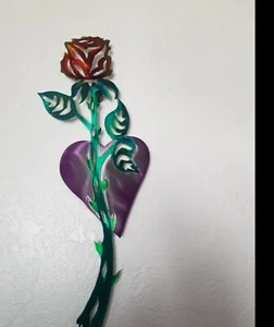 Metal flower Wall decor hallway Deck plasma cut patio garden garage porch floral - Picture 1 of 2