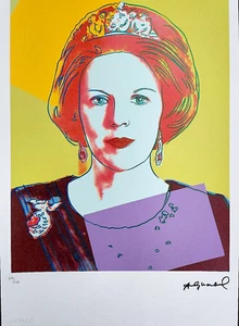ANDY WARHOL "QUEEN BEATRIX" Druckgrafik, signiert, Blatt 27/125, 50 x 35 cm - Bild 1 von 3