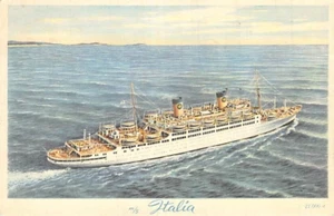 Envío postal: M/S Italia, Home Lines, publicado 1957 - Imagen 1 de 2