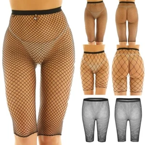 Mujeres Malla de Red de Pesca Ver a través Calce Ajustado 1/2 Leggings Caliente Pantalón Bikini Cubierta - Imagen 1 de 25