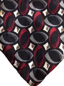 Geoffrey Beene Luxury Tie 100% Silk Black Wine  - Picture 1 of 5