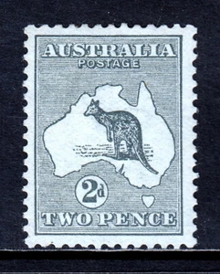 AUSTRALIA — SCOTT 3 (SG 3) — 1913 2d ROO GRIS — MH — SCV $70 - Imagen 1 de 2