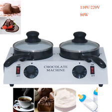 110V/220V 2 ollas máquina de fusión eléctrica de chocolate fundición calentador de mantequilla fondue