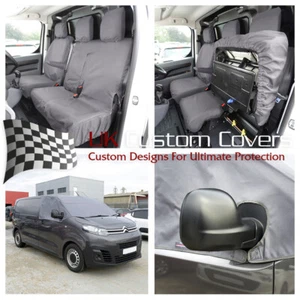 TOYOTA PROACE 2020+ TAILORED FRONT SEAT COVERS & SCREEN WRAP GREY 368 294 - Picture 1 of 12