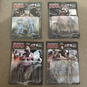 4 The WALKING DEAD Skybound Ex MICHONNE 2 Mini Figures Jesus Andrea Carl Abraham - Picture 1 of 8