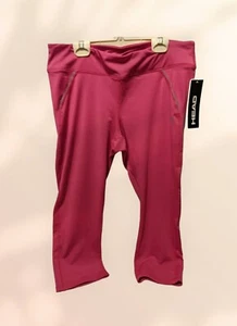 NWT'S HEAD Womens ATHLETIC Hot Pink Capri Fit Pants Dri Motion REFLECTIVE Medium - Picture 1 of 11