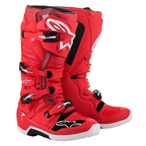 Alpinestars Tech 7 Motocross MX Bike Boots - RED - Picture 1 of 6