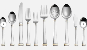 Gold Accent Harmony 65 Piece Flatware Set, Service for 12 - Picture 1 of 3