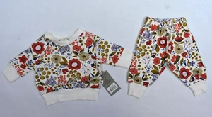 Honest Baby Organic 2 Piece Pajama Sleep Set Floral Long Sleeve Toddler Girls NB - Picture 1 of 6