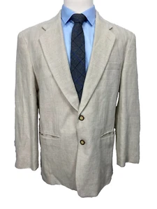 STRUCTURE Mens Light Brown Tan Wool Blend Tweed Blazer Sport Coat MEDIUM - Picture 1 of 8