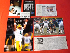 ( 2 ) BRETT FAVRE SIGNIERTE FOTOS / ECHTHEITSZERTIFIKAT / GREEN BAY PACKERS - Bild 1 von 15
