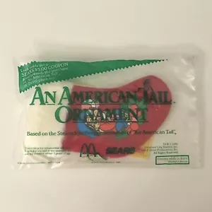 McDonalds Sears VTG NEW An American Tail Christmas 7" Stocking Ornament 1986 NOS - Picture 1 of 6