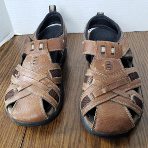 Thom Mcan Mens Sandals Size 10 Leather Strap Fisherman Slingback - Picture 1 of 17