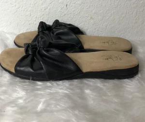 LifeStride Eden Womens Size 9M Black Sandals Bow Tied - Picture 1 of 8