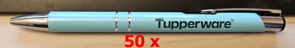 50x Metallkugelschreiber mit Logo Tupperware Kugelschreiber aus Metall blaue Min - Bild 1 von 1