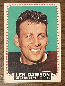 LEN DAWSON 1964 TOPPS SHORT PRINT (SP) FOOTBALL CARD # 96 HOF KANSAS CITY CHIEFS