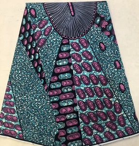 Afrikanischer Ankara Wachs Baumwollstoff, 6 Yards 100% Baumwolle - Tribal Print - Bild 1 von 2
