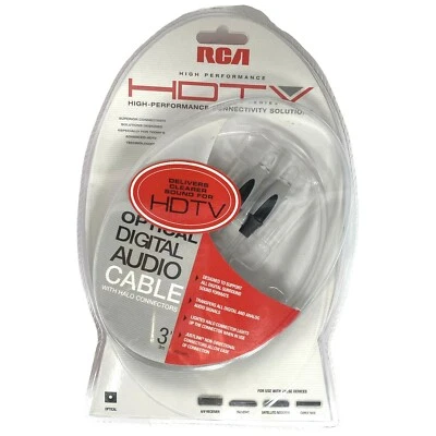 RCA HD3HPL High Performance HDTV Series Optical Digital Audio Cable - NEW - Image 1 of 2
