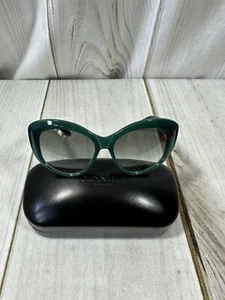 Coach Women's sunglasses Gold Logo Glasses Teal Green with case Model HC8206 - Picture 1 of 15