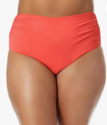 Traje de baño Anne Cole talla grande cintura alta fruncido pantalones jugoso talla 16W 00026 Foto 1 de 2