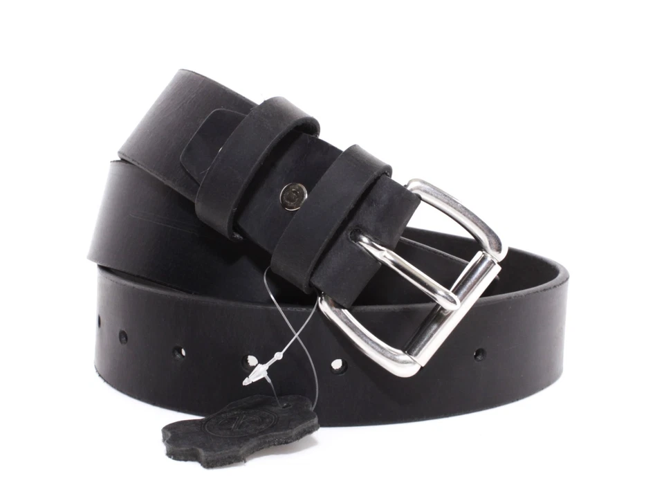 Men's Genuine Buffalo Full Grain Leather Belt, 1 1/2" width, Handmade, By Amish - Image 1 of 4