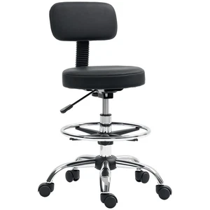 Bürostuhl Ergonomischer Zeichenstuhl, Höhenverstellbar Computerstuhl mit Fußring - Bild 1 von 9
