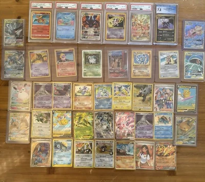 Huge Pokémon Lot Of Graded Cards, Vintage Holos, Tag Teams, Trainers, And More! - Image 1 of 2