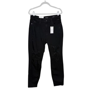 Judy Blue Distressed Boyfriend Jeans Gr. 13/31 schwarz Denim Relaxed Fit stretchig - Bild 1 von 11