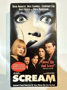 Scream VHS Horror Slasher Wes Craven Dimension Original Release - Foto 1 di 6